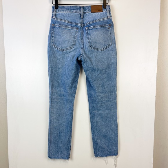 Madewell (25) The Perfect Vintage Crop Jean High Rise 25” Blue Distressed - Picture 6 of 13